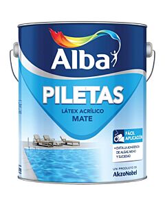 Piletas Alba Acrílica Celeste 10 Lt