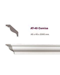 Moldura Atenneas Cornisa AT-49 2 Mt (49x49x2000 mm.)