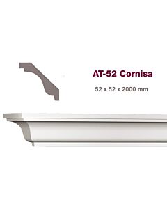 Moldura Atenneas Cornisa AT-52 2 Mt (52x52x2000mm.)