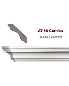 Moldura Atenneas Cornisa AT-58 2MT (58x58x2000mm.)