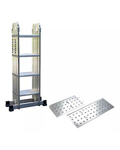 Escalera Articulada Stanley Aluminio 4x4 Con Plataforma