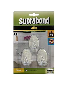Suprabond Afix Percha Plástica Transparente 54 Mm x 3 U