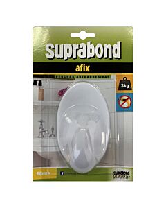 Suprabond Afix Percha Plástica Blanca 66 Mm x 1 Unidad