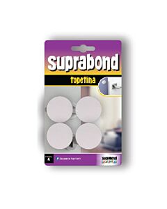 Topetina Circular Blanca 4 Unidades