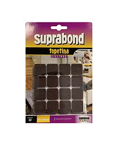 Topetina Cuadrada Fieltro 20 Mm x 32 Unidades